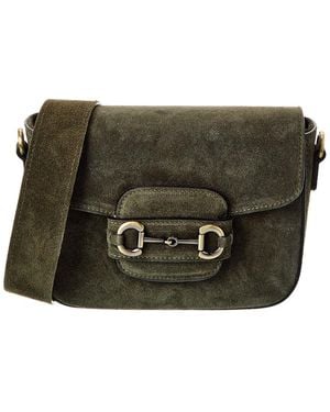 Persaman New York Melody Suede Crossbody - Green