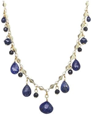 Rachel Reinhardt Jewelry Lapis Droplet Necklace - Blue