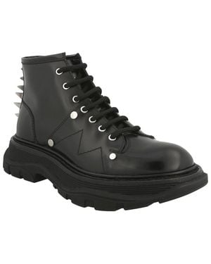McQueen Leather Boot - Black
