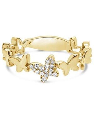Sabrina Designs 14K 0.09 Ct. Tw. Diamond Butterfly Band Ring - White