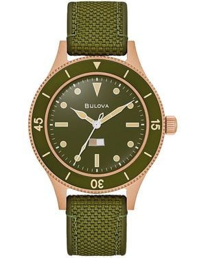 Bulova Archive Series Mil Ships 150th Anniversary Special Edition Watch - Green