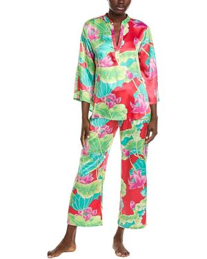Natori 2Pc Mandarin Pyjama Set - White