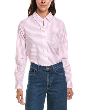 Brooks Brothers Bengal Stripe Essential Blouse - White