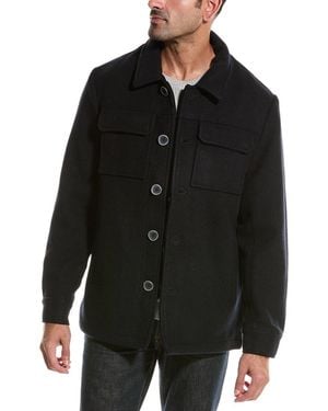 Robert Graham Wool-blend Shirt Jacket - Black