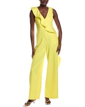 Laundry by Shelli Segal Ruffle Jumpsuit - Yellow