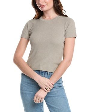 James Perse Stretch Linen-Blend T-Shirt - Grey
