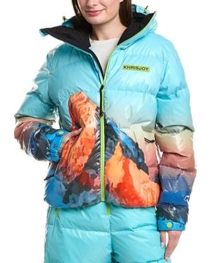 Khrisjoy Ski Mountain Monte Puffer Ski Down Jacket - Blue