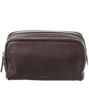 The Row Leather Clutch - Brown