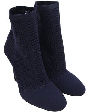 Gianvito Rossi Polyester Vires Stretch-Knit Bootie (Authentic Pre- Loved) - Blue