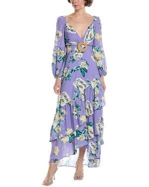 Marion High-Low Maxi Dress - Blue