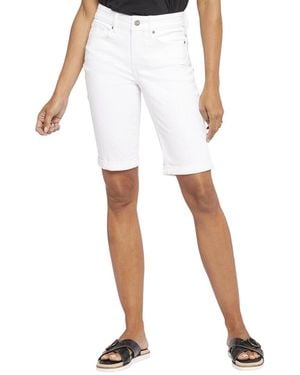 NYDJ Petite Briella Optic Short - White