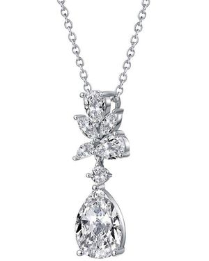 Rachel Glauber Diamond Cz Chain Necklace - White