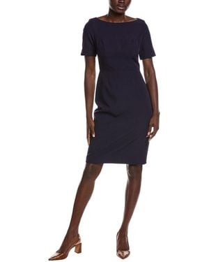 Rene Ruiz Crepe Sheath Dress - Blue