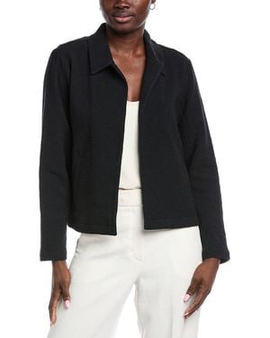 Eileen Fisher Petite Classic Collar Jacket - Black