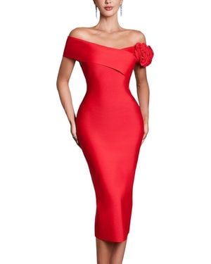 Ariele Tesoro Midi Dress - Red
