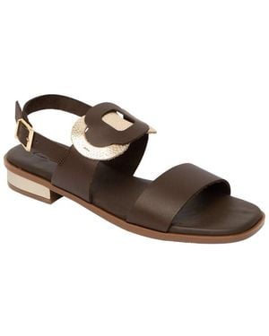 Menina Step Cala Leather Sandal - Brown