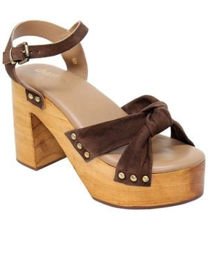 Charles David Uniform Suede Sandal - Brown