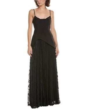 AMUR Leighton Pleated Gown - Black