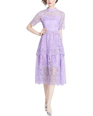 MIRA RICHI Midi Dress - Purple