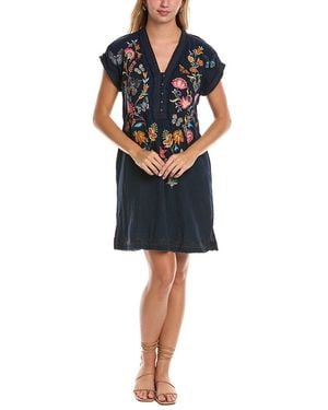 Johnny Was Zippy Tunic Dress - Blue