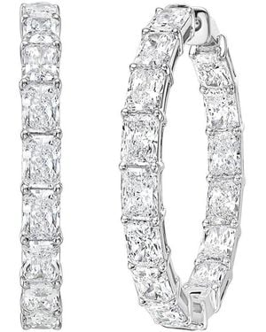 Diana M. Jewels Diana M. 14K 10.00 Ct. Tw. Lab-Grown Diamond Hoop Earrings - White