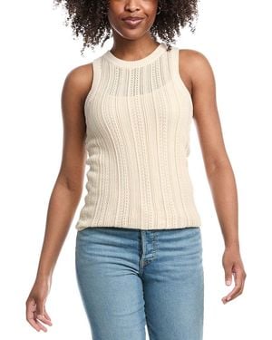 7 For All Mankind Mixed Stitch Sweater Tank - Blue