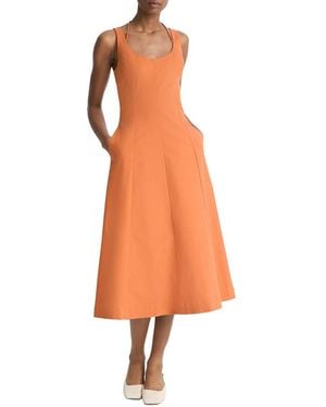 Vince Seamed Tank Dress - Orange
