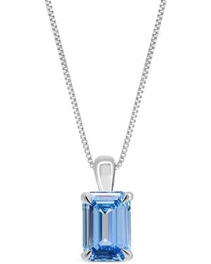 Amairah 14K 1.00 Ct. Tw. Lab-Grown Diamond Solitaire Pendant Necklace - Blue