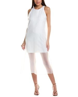 Kenneth Cole Organza Midi Dress - White