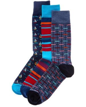 Unsimply Stitched 3Pk Crew Socks - Blue