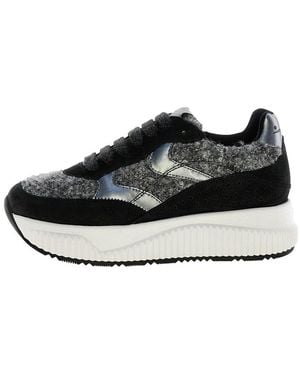 Voile Blanche Lana Fresh Leather Trainer - Black