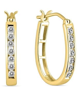 True Diamond 14k 0.46 Ct. Tw. Diamond Hoops - Metallic