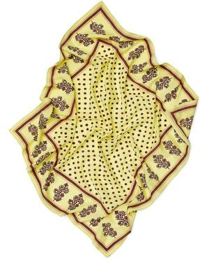 Saachi Marigold Print Bandana - Metallic
