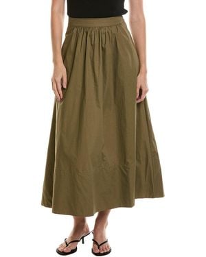 Vince Camuto Long Full Skirt - Green