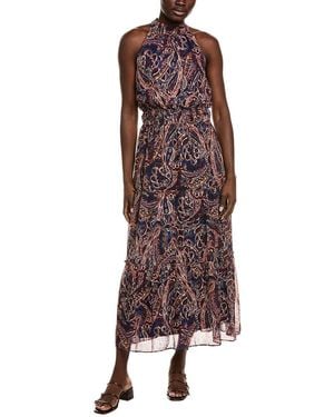 Julia Jordan Printed Chiffon Maxi Dress - Purple