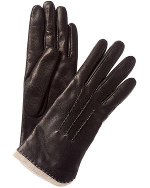 Portolano Perforated Leather Gloves - Brown
