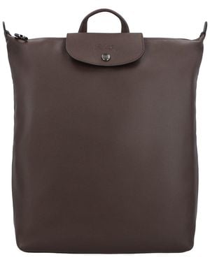 Longchamp Le Pliage Xtra Medium Leather Backpack - Brown