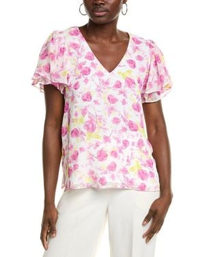 Vince Camuto Tulip Sleeve Blouse - Red