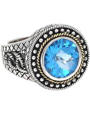 Andrea Candela Andrea Candela Rodeo 18K & 4.54 Ct. Tw. Topaz Ring - Blue