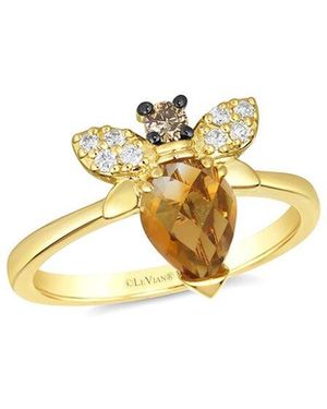 Le Vian Bee Positive 14K 1.07 Ct. Tw. Diamond & Citrine Ring - Metallic