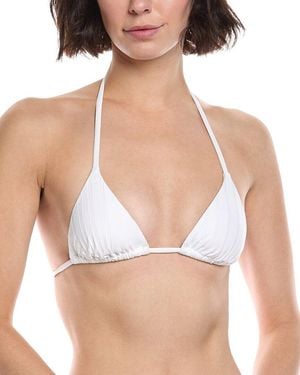 Vitamin A Gia Triangle Bikini Top - White