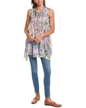 Johnny Was Ahmanita Silk Tunic - Blue