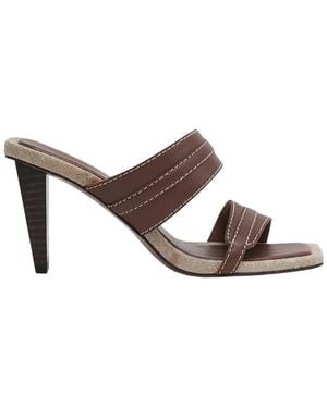 Reiss Ruby Leather Mule - Brown