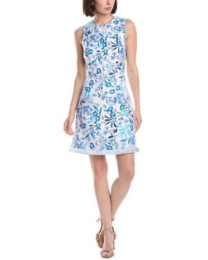 Eliza J Sleeveless Printed Mini Dress - Blue