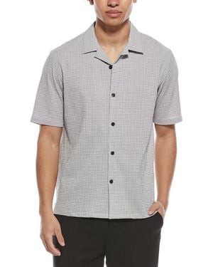 Theory Daze Micro Seersucker Shirt - Gray