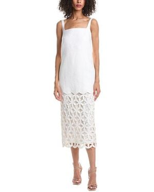 Valentino Donna Silk-Blend Midi Dress - White