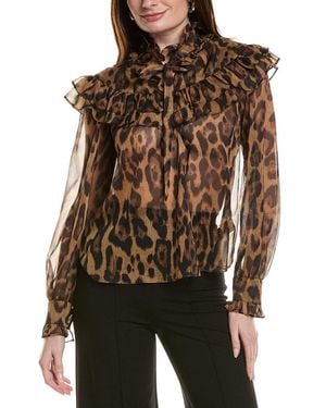 Bardot Fiorella Leopard Blouse - Brown