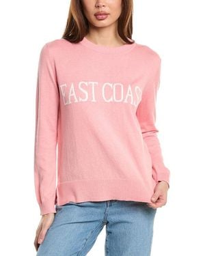 Hannah Rose East Coast Cashmere-Blend Pullover - Pink