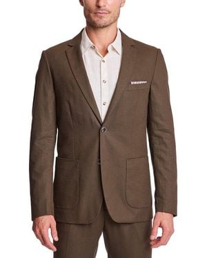 Paisley & Gray Dover Linen-Blend Jacket - Brown