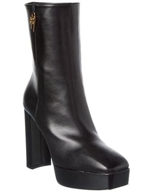 Givenchy G Lock Leather Platform Bootie - Black